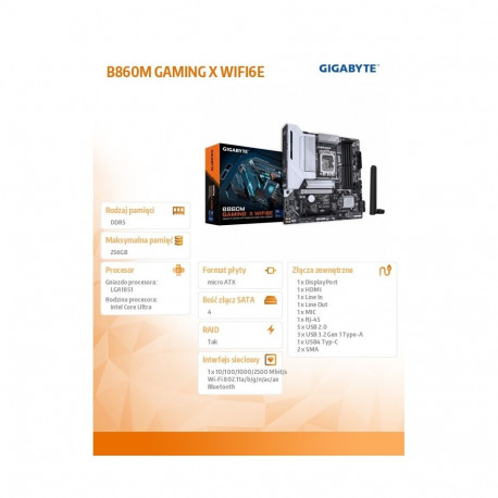 B860M GAMING X WIFI6E emaplaat