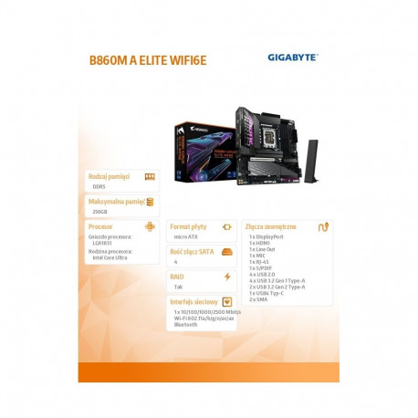 B860M A ELITE WIFI6E emaplaat