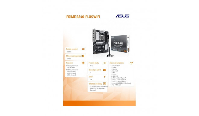 Motherboard PRIME B840-PLUS WIFI