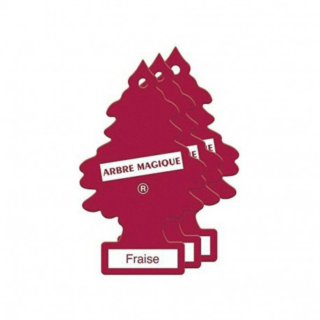 Car Air Freshener Arbre Magique Pinewood Strawberry (3 uds)
