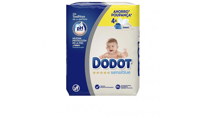 DODOT SENSITIVE PH natural toallitas húmedas 216 u