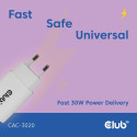 "Club3D Lifestyle Ladegerät USB-C 30Watt. 2Stk weiß retail"