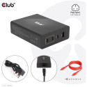 "Club3D Ladegerät 3xUSB Typ C. 1xUSB Typ A. PD 132W. GaN retail"