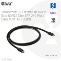 "Club3D Kabel Thunderbolt5 zertifi. 8K240Hz/ 80/120Gbps 1m"