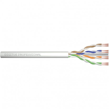 "DIGITUS CAT 6A U/UTP Twisted Pair Roh-Patchkabel,100m,grau"