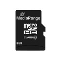 "CARD MEDIARANGE 8GB microSDHC - 8 GB - MicroSDHC - Klasse 10 - Schwarz"