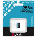 "CARD KINGSTON 256GB microXC Canvas Go Plus Gen4 200R A2 U3 Single Pack w/o ADP"