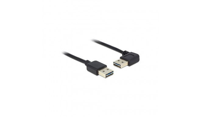 "DELOCK Kabel EASY USB 2.0-A links/rechts gewinkelt Stecker > Stecker 1m"