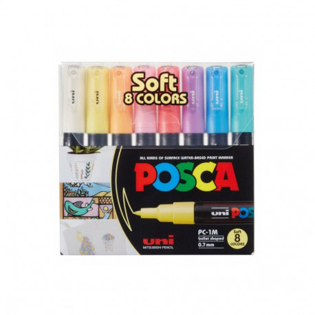 "POSCA Marker UNI PC-1MC 8er Set Pastell"