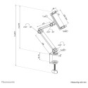 "Tabletständer mit 3 Drehpunkten (4.7"" - 12.9"") max 1kg- Tischhalterung - Neomounts Weiß"