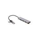 "4smarts 5 in1 Universal Mulitport USB Hub spacegrau"