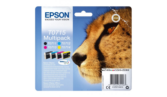 "Epson Tinte T0715 4er-Pack black + color T0715"