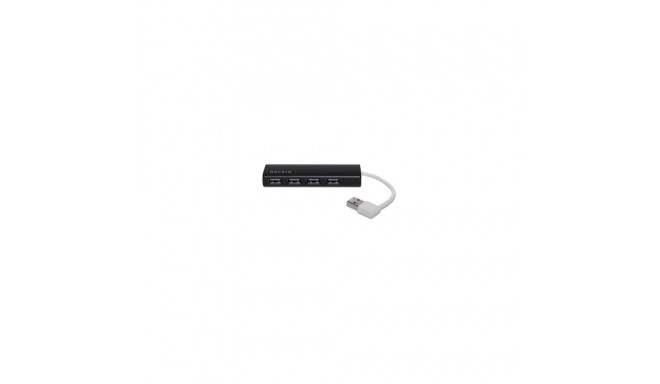 "Belkin USB 2.0 HUB, 1:4, SLIM, Passiv, Schwarz"