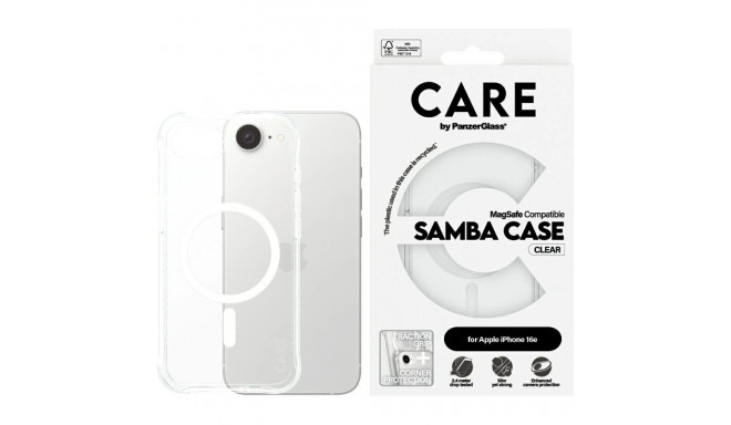 CARE by PanzerGlass Fashion MagSafe iPhone 16e Case - Transparent