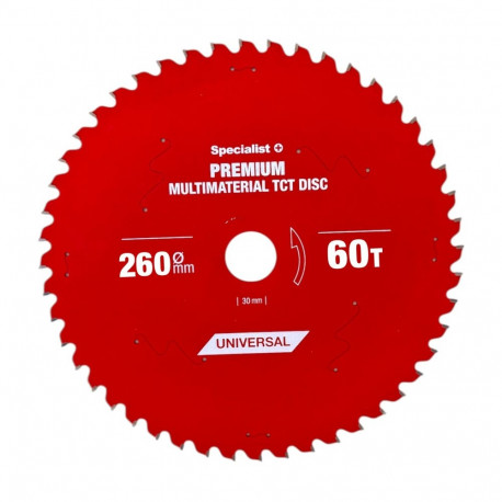 Cutting disc 260x60Tx30mm, Multimaterial PREMIUM, SPECIALIST+
