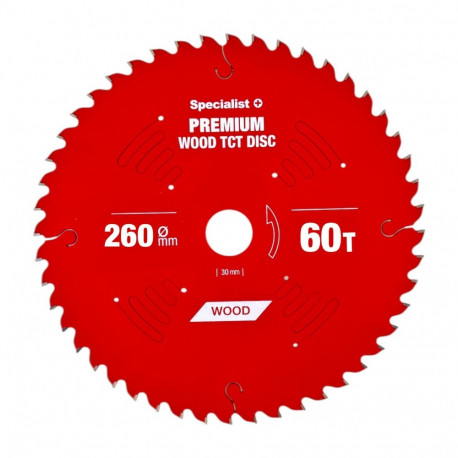 Cutting disc 260x60Tx30mm, Wood PREMIUM, SPECIALIST+