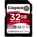 Kingston Canvas React Plus SDHC kaart 32 GB Class 10 UHS-II/U3 V90 (SDR2/32GB)
