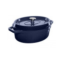 malmpott Grand Feu, ovaalne "Casserole" kaanega, 5.6l, sinine