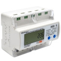Qoltec 50883 Three phase electronic energy consumption meter for DIN rail | Wi-Fi | TUYA | 400V | LC