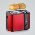 Severin AT 2217 toaster 2 slice(s) 800 W Metallic, Red