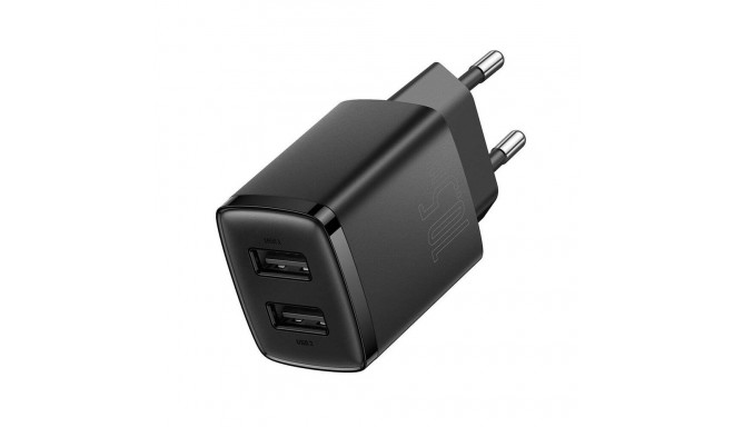Baseus - Baseus CCXJ010201 Compact Charger 2xUSB 10,5W Black