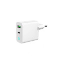 Gembird CHARGER USB 20W 2PORT/TA-UC-PDQC20L-W-01