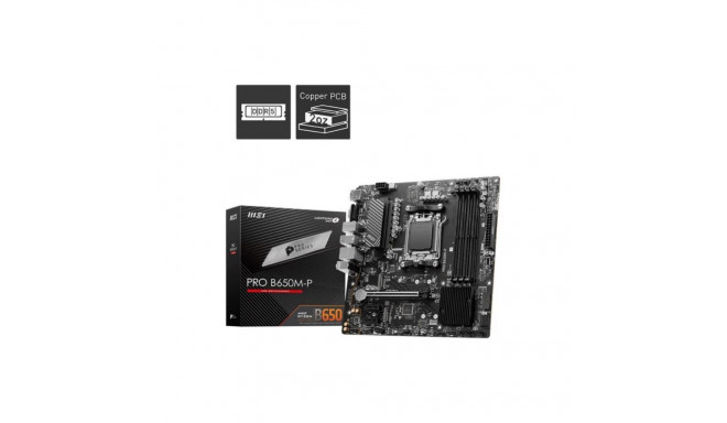 MSI Mainboard||AMD B650|SAM5|Micro-ATX|Memory DDR5|Memory slots 4|2xPCI-Express 1x|1xPCI-Express 16x