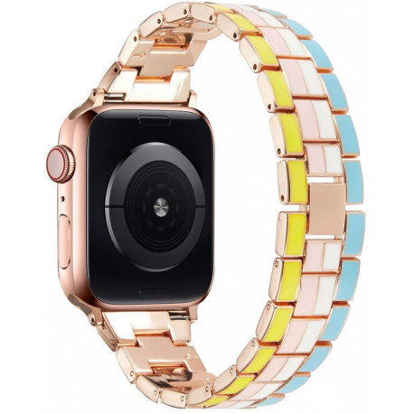 Trendybay watch strap Apple Watch 38/42mm, metal rainbow