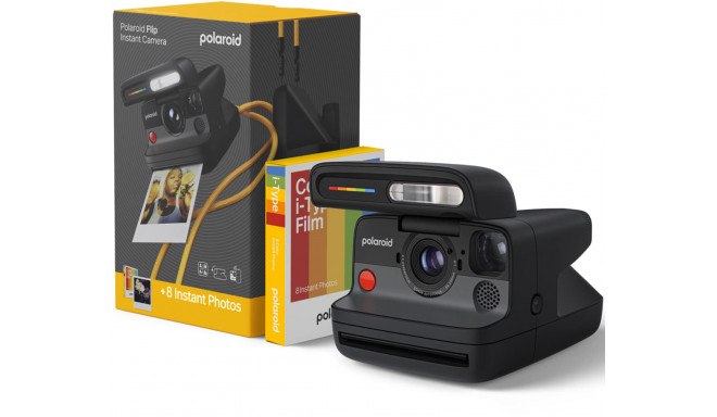 Polaroid Flip, must + Color Film Bundle (8 fotot)