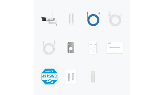 4K Outdoor Camera - Reolink Duo W730 Dual-Lens 180° White