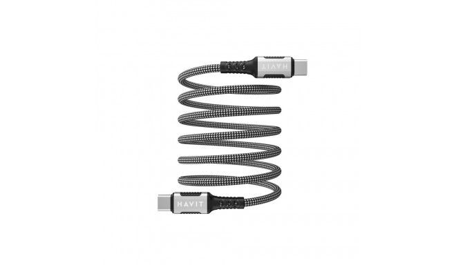 USB Cable - Havit Magnetic Type C 1m Black