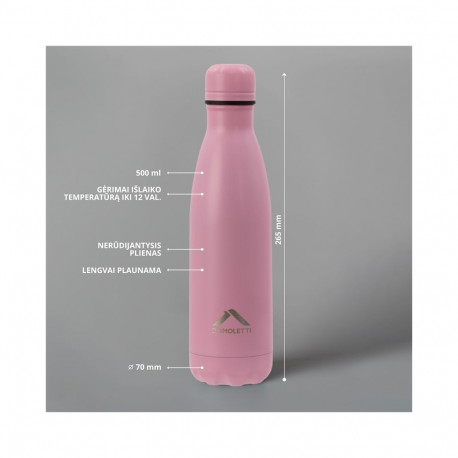 WATER BOTTLE DOMOLETTI RH503-500 PINK