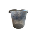 BUCKET WITH DECOR POLYGON 10L BLACK