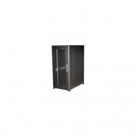 Equip Basic Flex 19' Cabinet, 26U, 600X1000MM, Perforated Front Door, RAL9005 Black