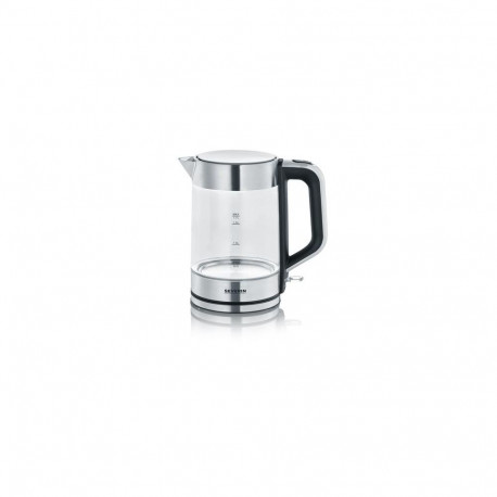 Severin WK 3420 electric kettle 1.7 L 2200 W Black, Stainless steel, Transparent