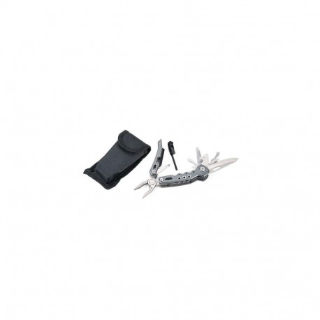 TROIKA TOL45/GY multi tool pliers Keychain 14 tools Grey