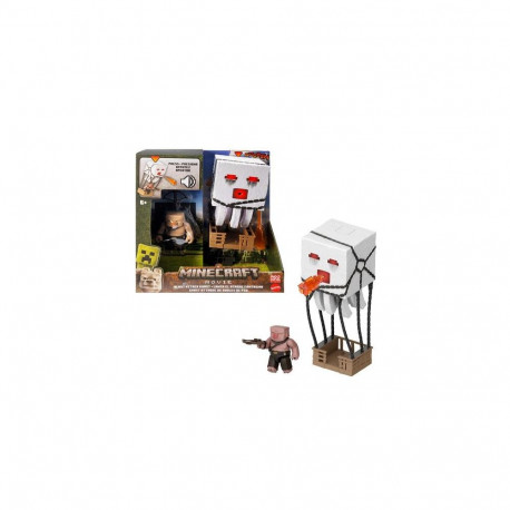Minecraft Blast Attack Ghast Action Figure Set with Lights, Sounds & More Inspired by the Mo