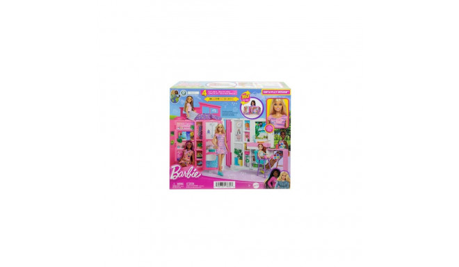 Barbie Getaway Doll House with Doll, 4 Play Areas and 11 Decor Accessories