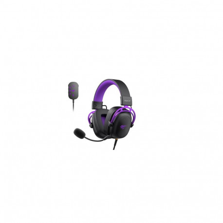 Havit H2002C+U - gaming headphones (black and purple)