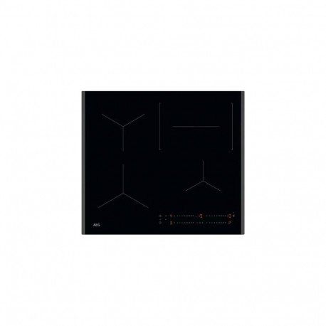 AEG TO64IC00FB Black, Stainless steel Built-in 57.6 cm Zone induction hob 4 zone(s)