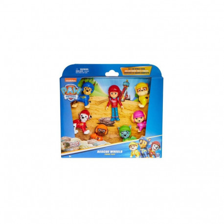 PAW Patrol : Rescue Wheels, Toy Figures Gift Pack, with 7 Collectible Action Figures, Kids Toys for