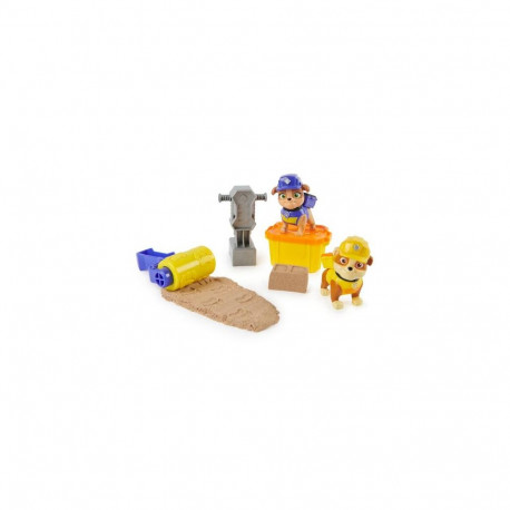 Rubble &amp; Crew , Rubble and Mix Action Figures Set, with 3 oz of Kinetic Build-It Sand and 2 