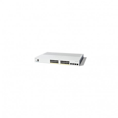 Cisco Catalyst 1300-24P-4X Managed Switch, 24 Port GE, PoE, 4x10GE SFP+, Limited Lifetime Protection