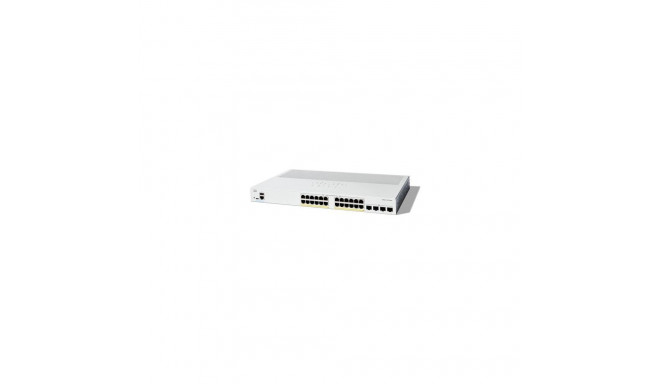 Cisco Catalyst 1300-24P-4X Managed Switch, 24 Port GE, PoE, 4x10GE SFP+, Limited Lifetime Protection
