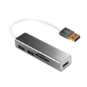LogiLink UA0306 laptop dock/port replicator USB 3.2 Gen 1 (3.1 Gen 1) Type-A Silver, White