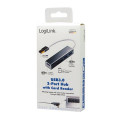 LogiLink UA0306 laptop dock/port replicator USB 3.2 Gen 1 (3.1 Gen 1) Type-A Silver, White