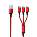 2GO 797150 USB cable 1.5 m USB B USB C/Micro-USB B/Lightning Red