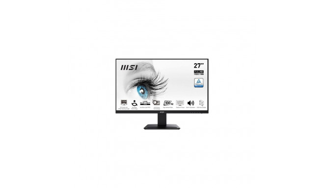 MSI Pro MP273A 27 Inch Monitor, Full HD (1920 x 1080), 100Hz, IPS, 4ms, HDMI, DisplayPort, VGA, Buil