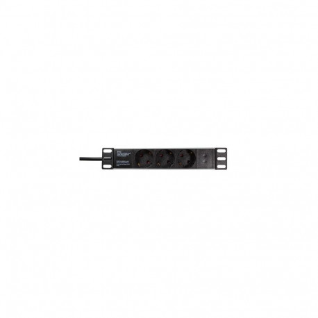LogiLink PDU3B01 power distribution unit (PDU) 3 AC outlet(s) 1U Black