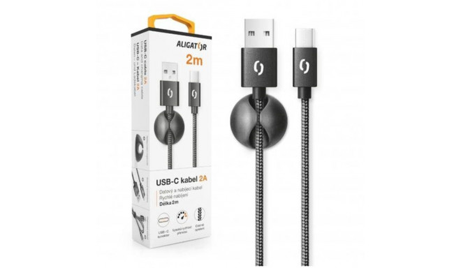 Aligator DATKP26 USB cable 2 m USB A USB C Black